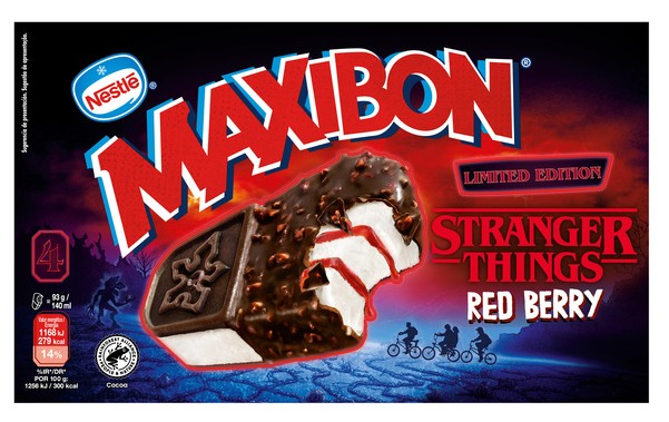 Helado maxibon edición limitada red berry Nestlé 4 unidades