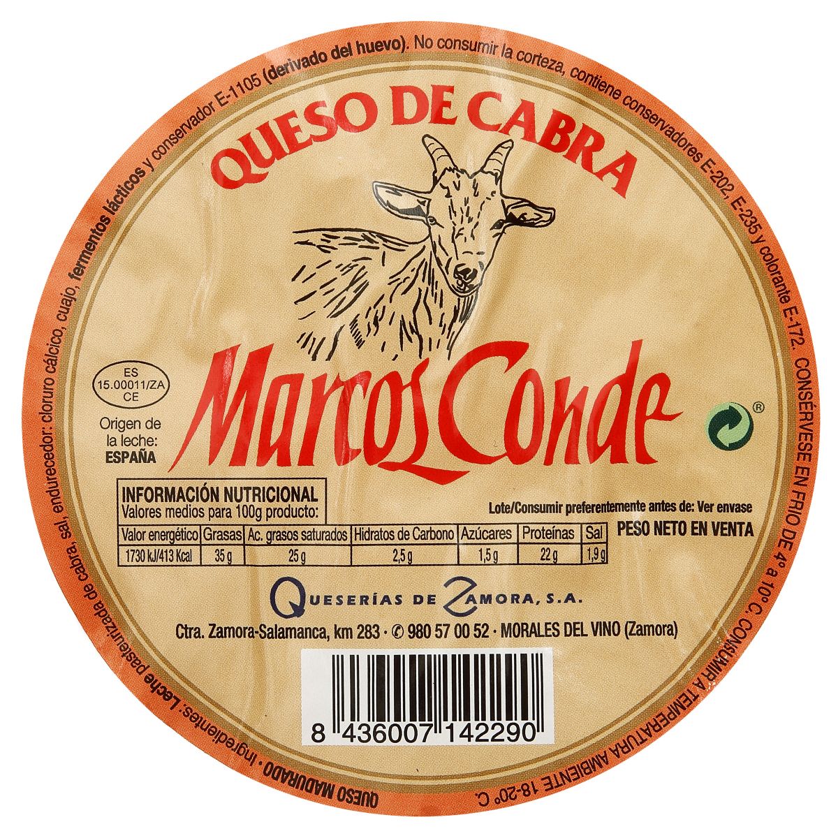 Queso de cabra semicurado Marcos Conde