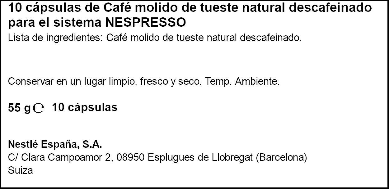 Café Espresso Roast Intensidad 11 Starbucks Nespresso 10 Cápsulas