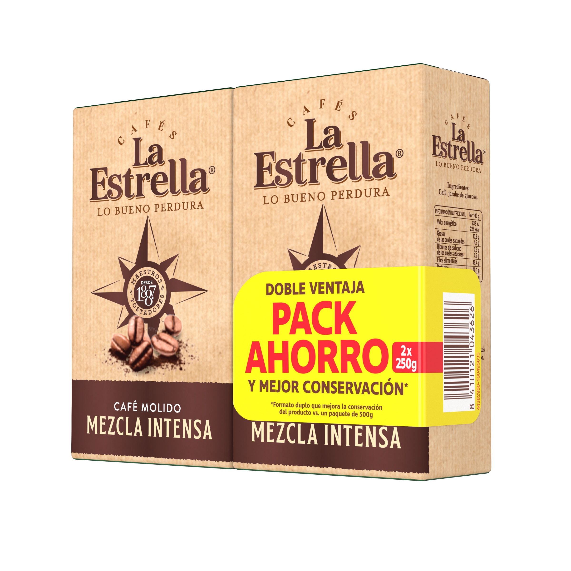 Café molido La Estrella Mezcla Intensa pack 2x250g