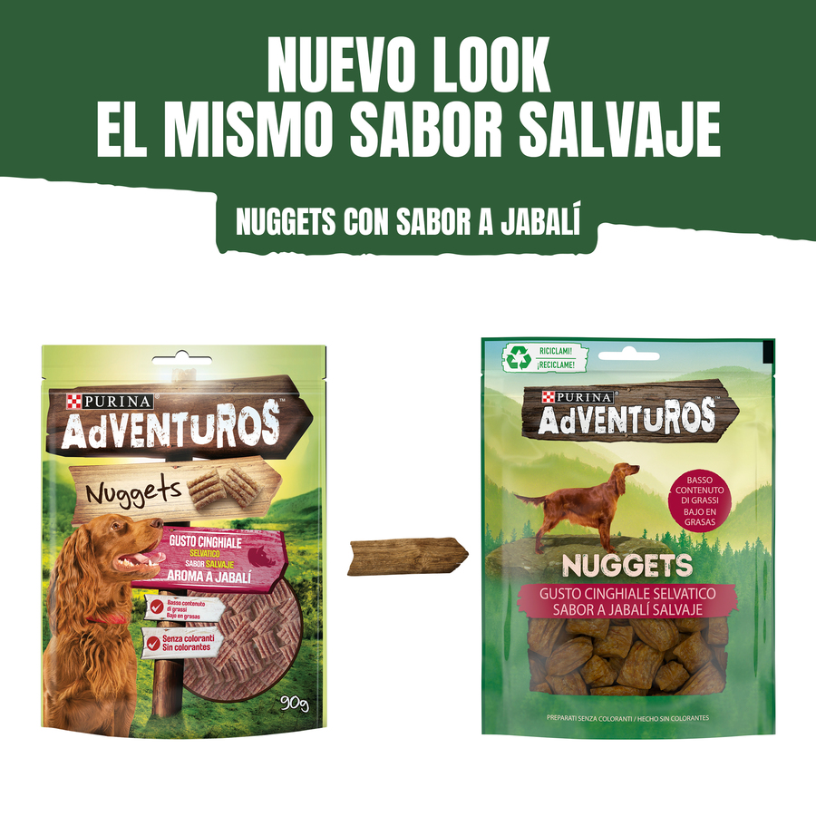 Snack perro Purina Adventuros nuggets 90g