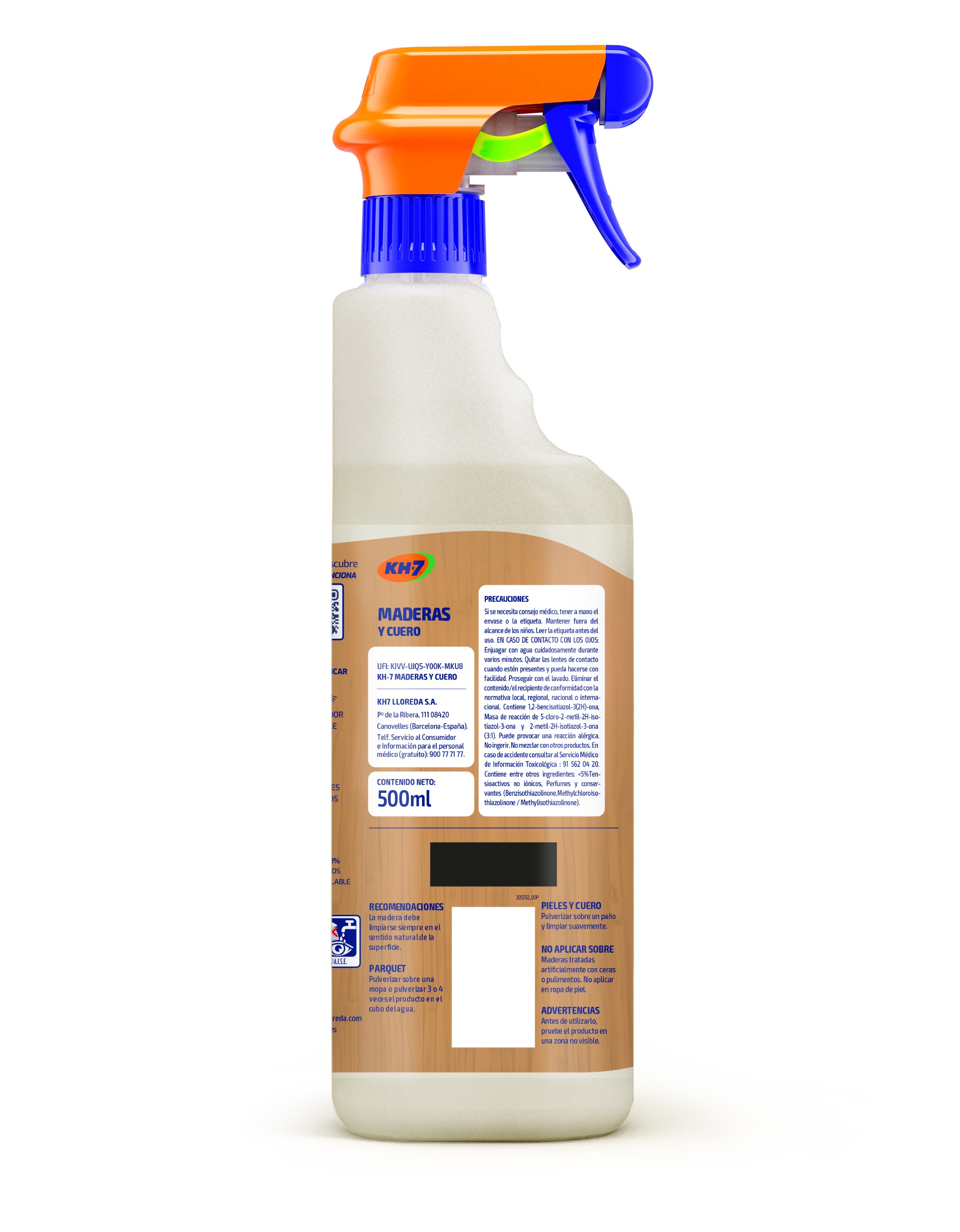 Limpiador spray 500ml madera y cuero