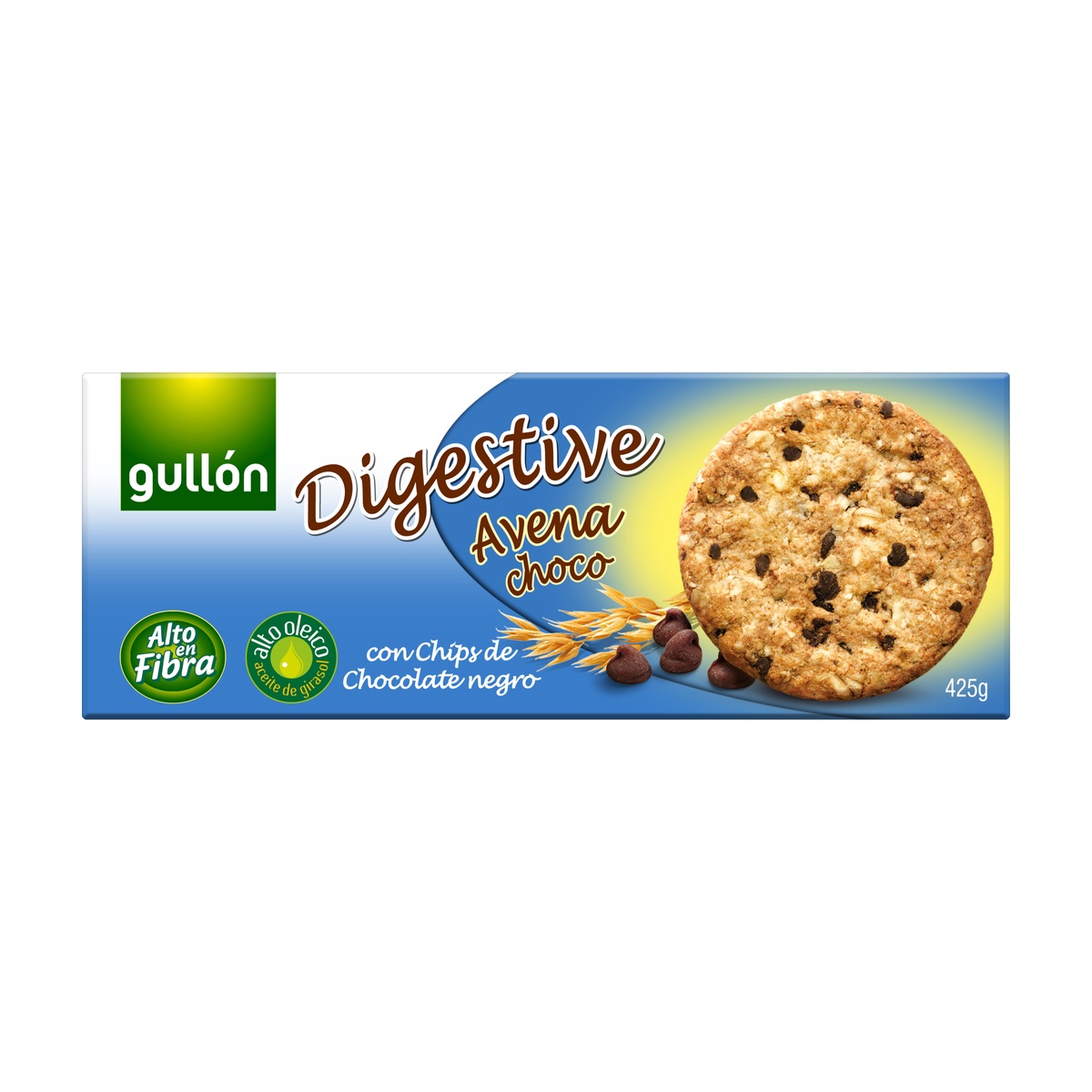 Galleta digestive con avena y chocolate negro Gullón 425g