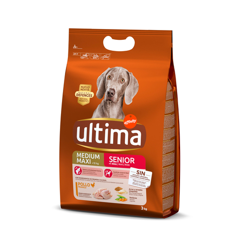 Pienso perro Ultima senior pollo y arroz 3kg