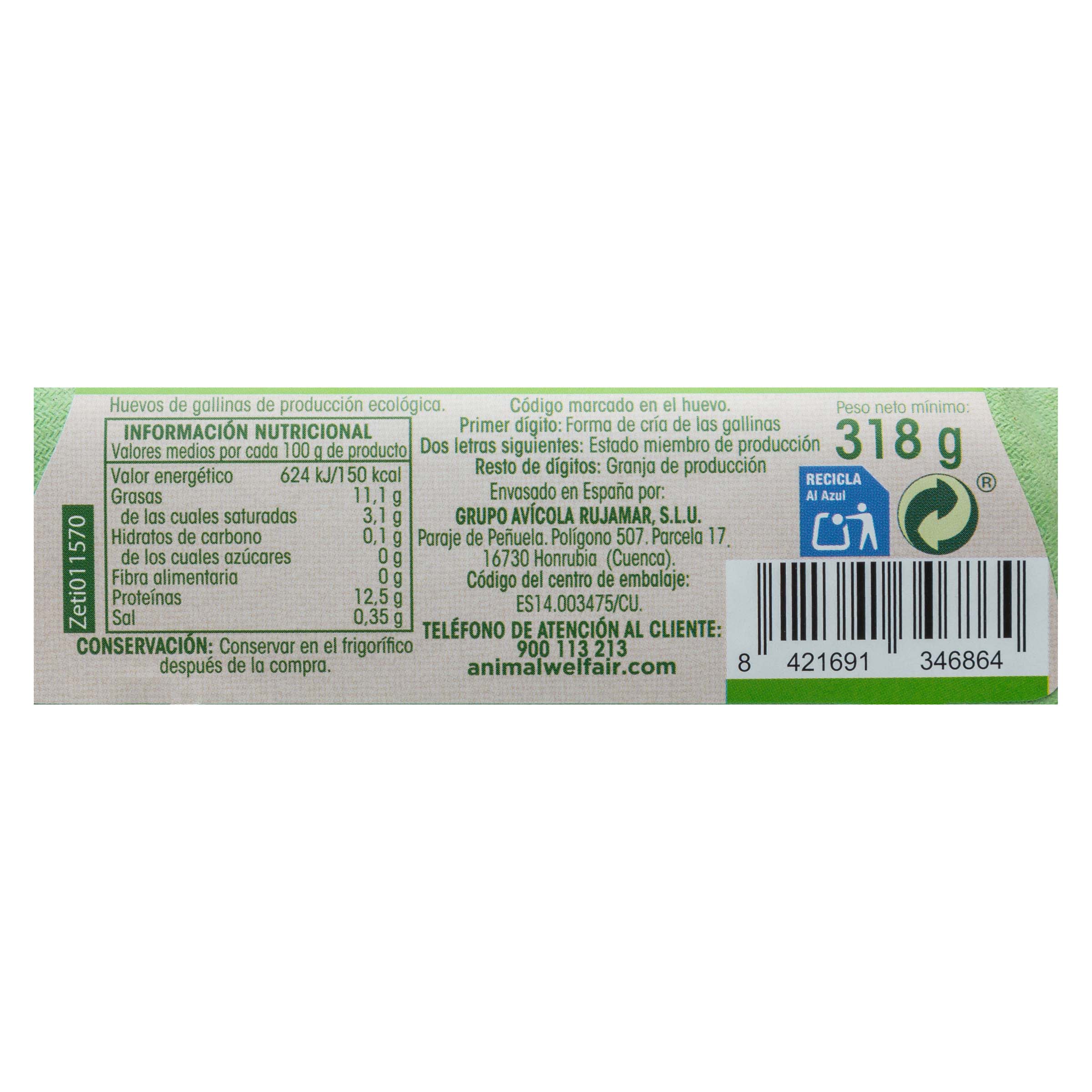 Huevos ecológicos Alipende 6u "clase m-l"
