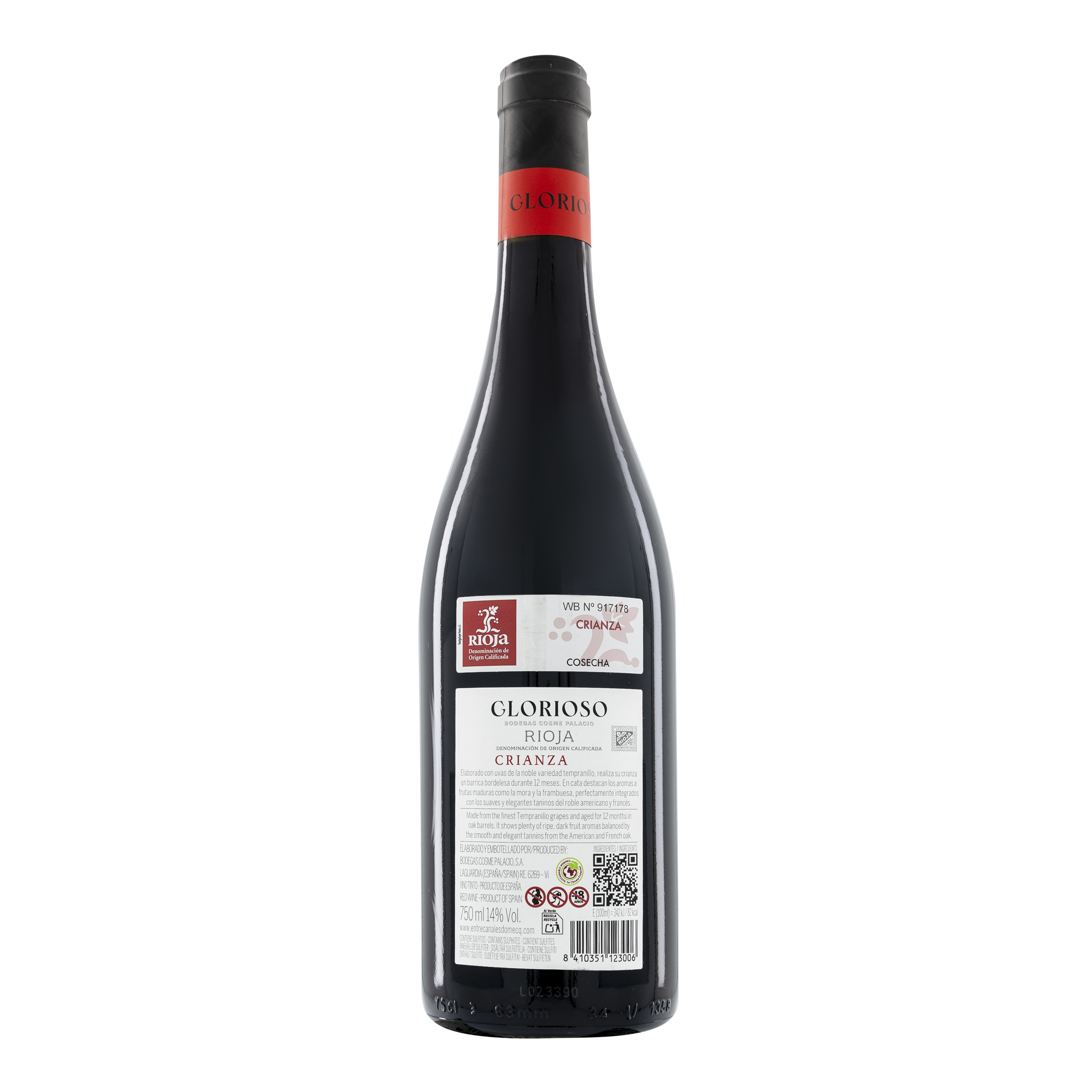 Vino tinto D.O. Rioja Glorioso crianza