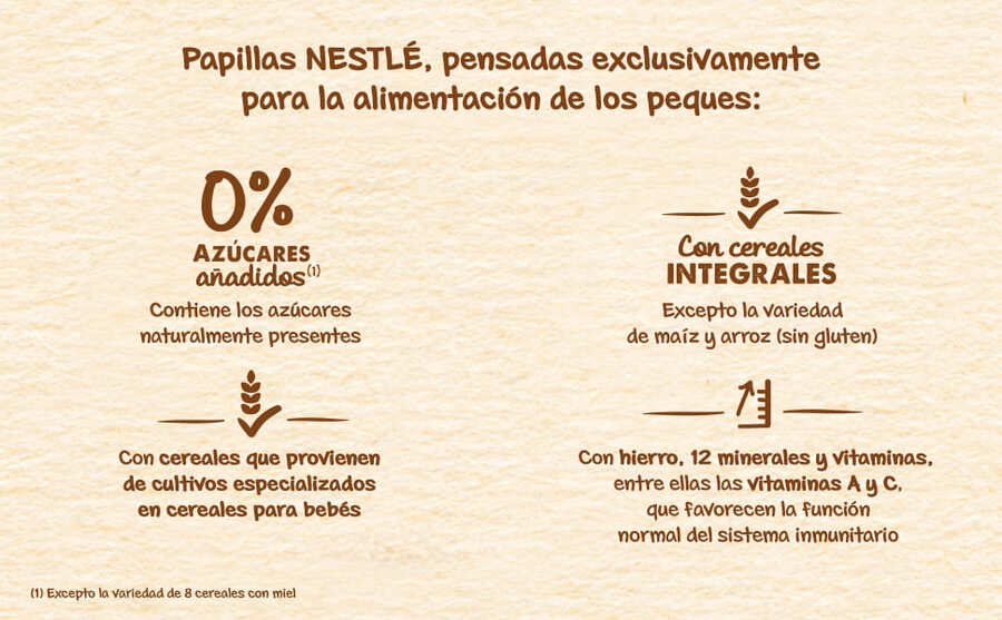 Papilla Nestlé 8 cereales galleta desde 6meses 725g