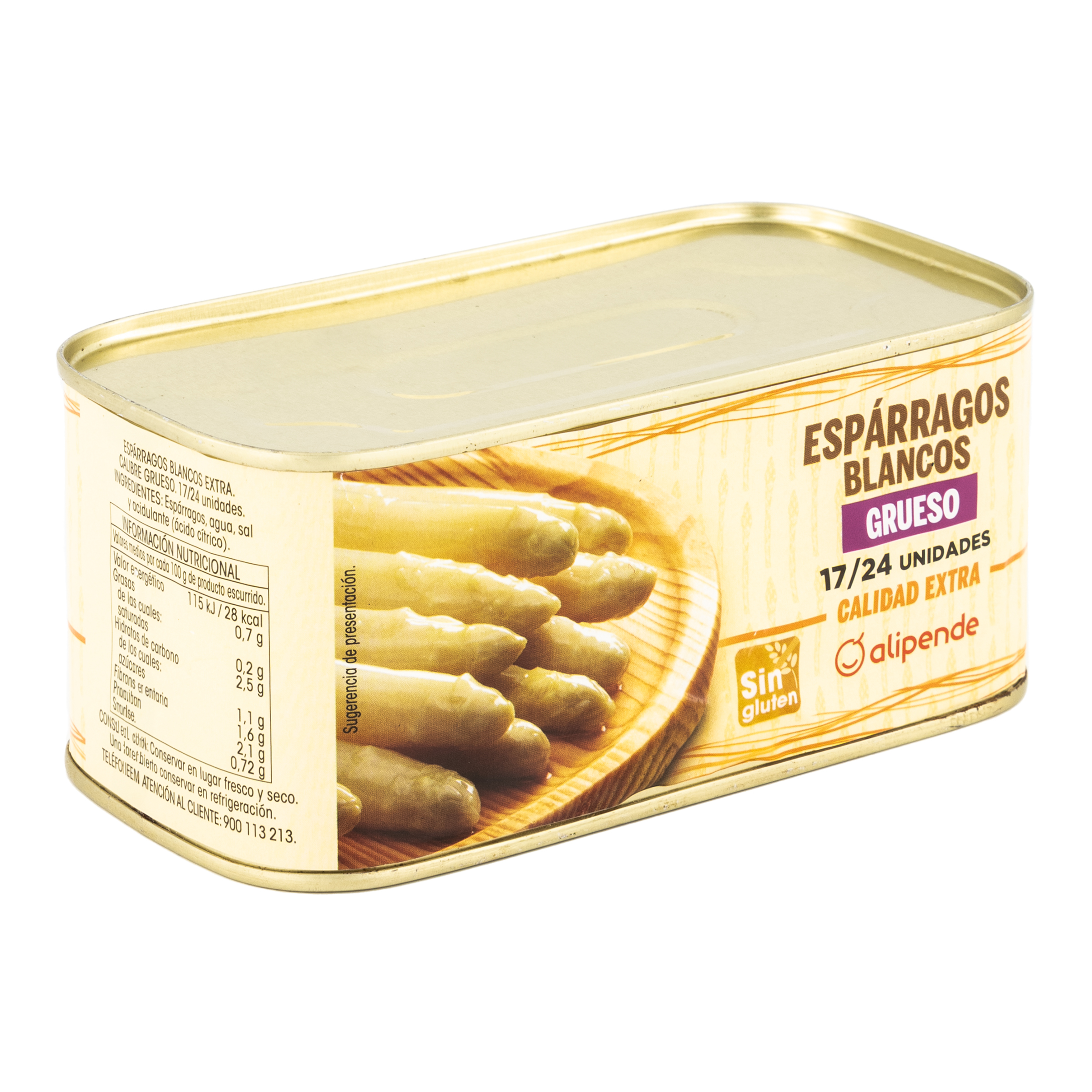 Espárragos blancos grueso Alipende 425g (17/24 piezas)