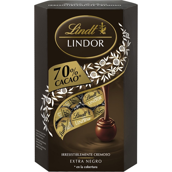 Bombón negro 70% Lindor 337g