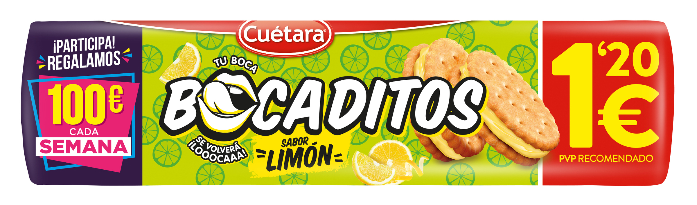 Bocaditos sabor limón Cuétara 150 gr