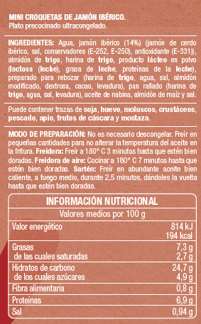Mini croquetas Alipende 400g jamón ibérico