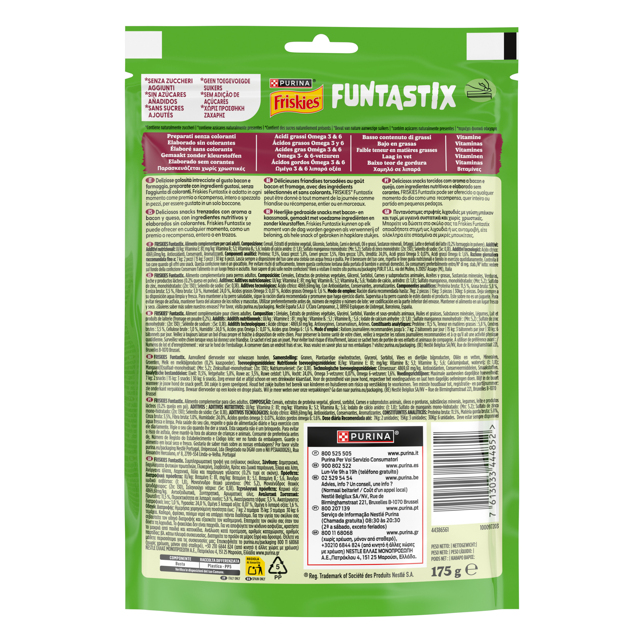 Snack perro Friskies Funtastix 175g