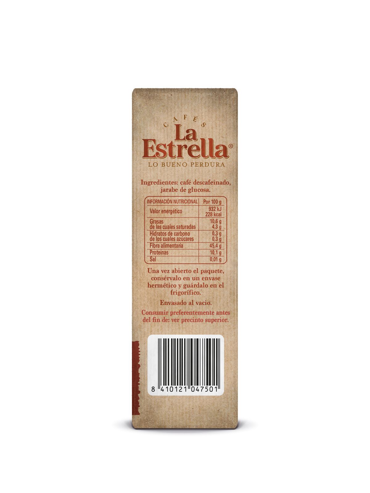 Café molido descafeinado La Estrella mezcla 250g