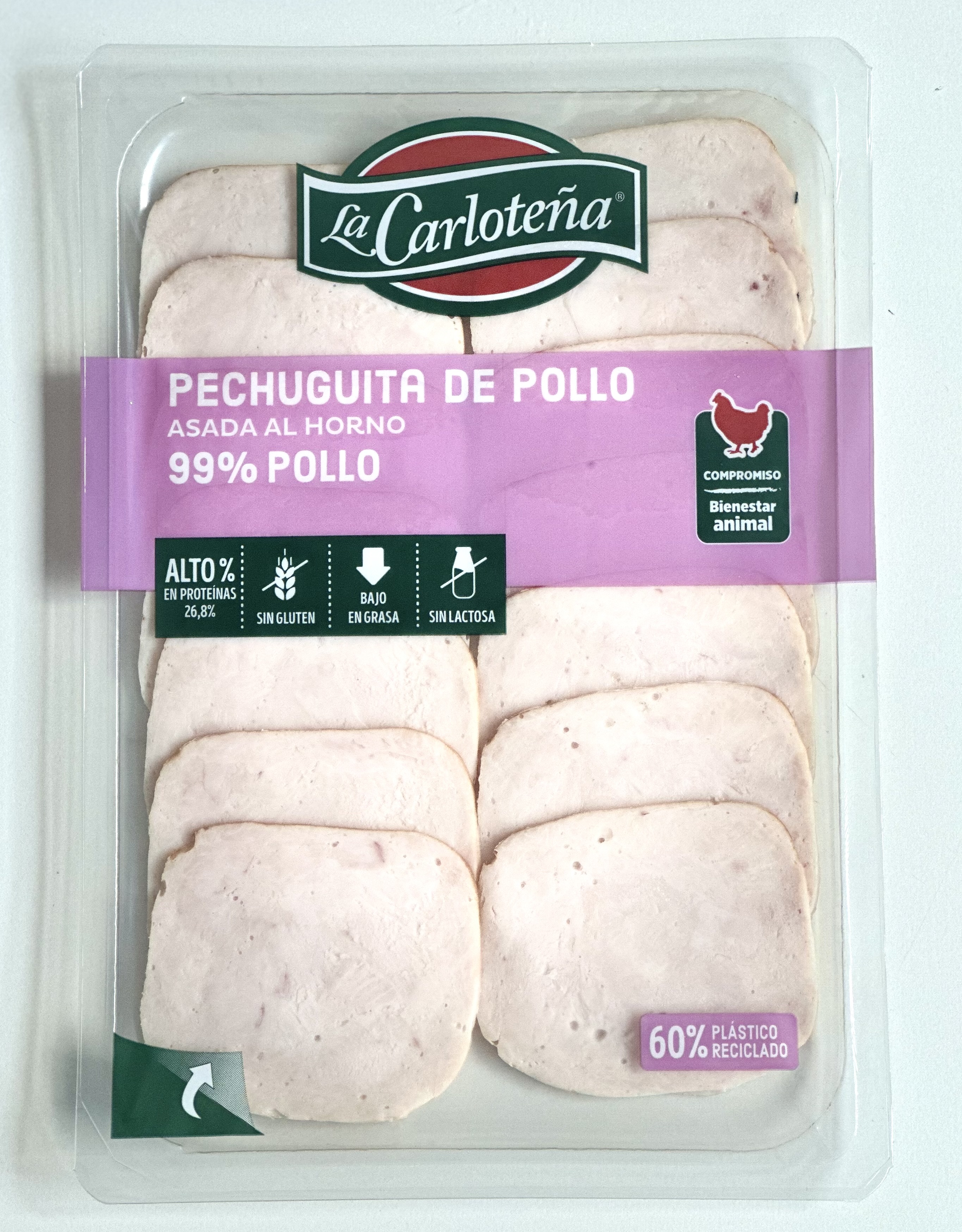 Pechuguita pollo asada La Carloteña 100g