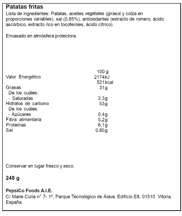Patatas fritas al punto de sal Lay&acute;s 248g