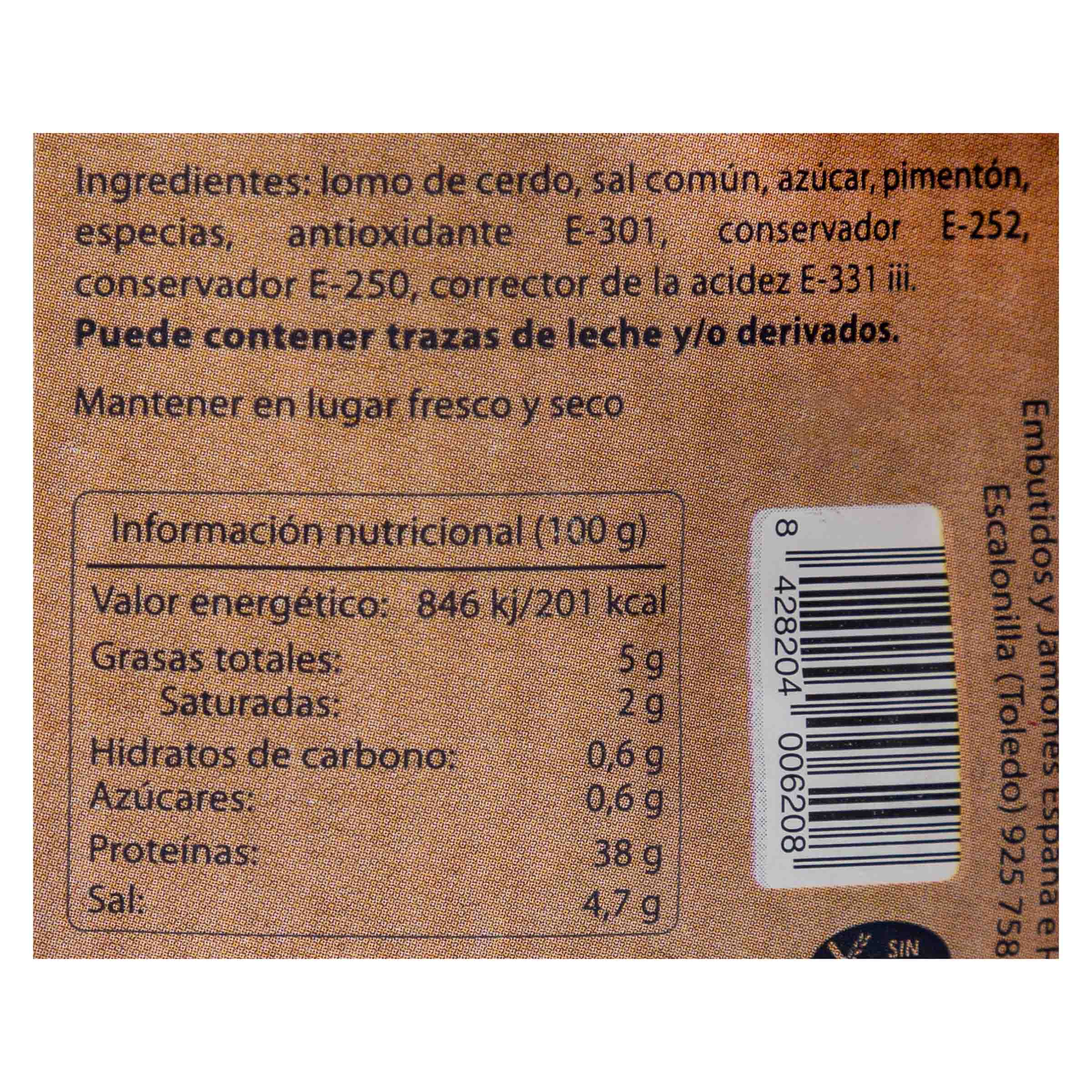Lomo embuchado en lonchas España 200g