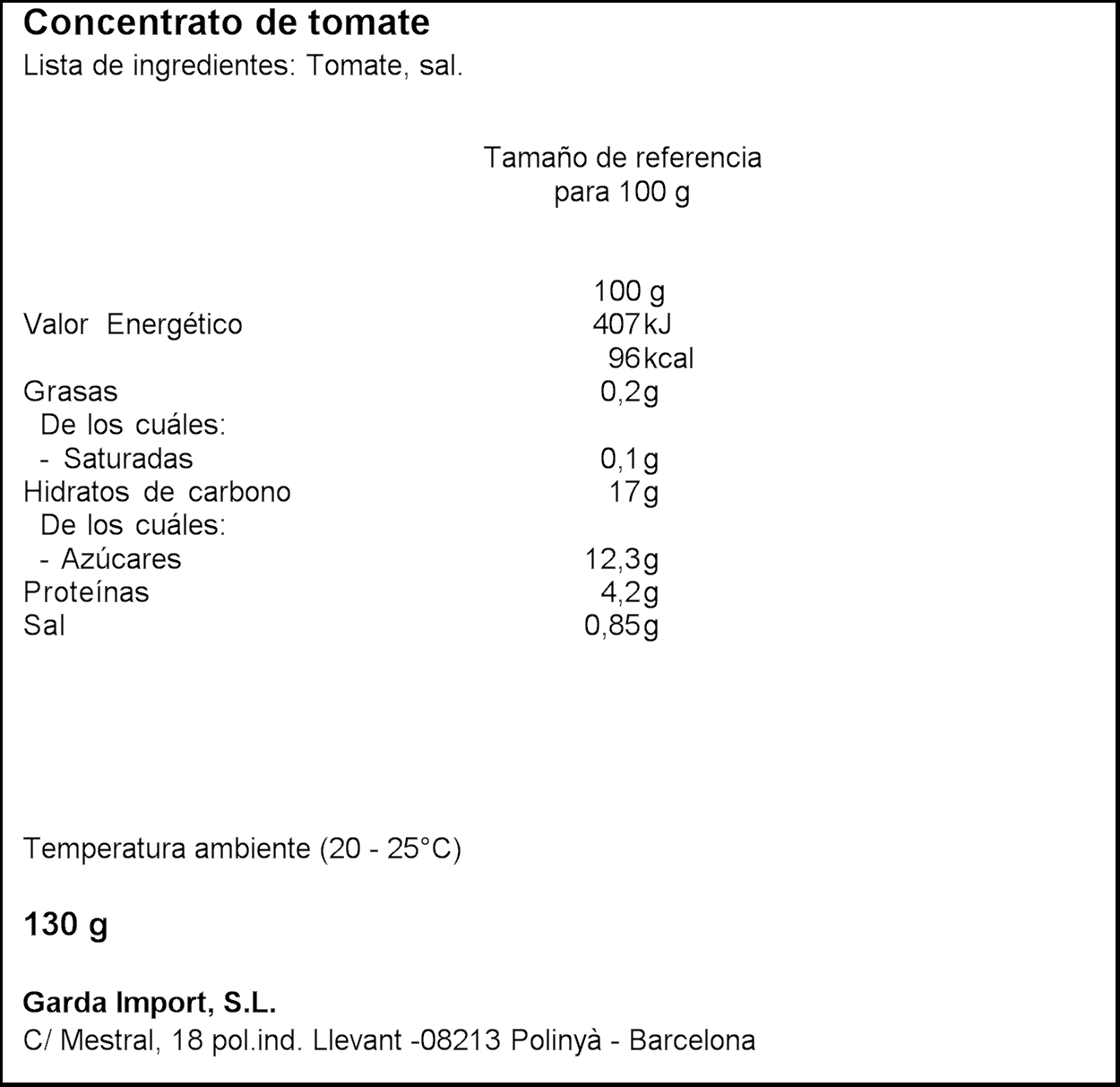Tomate doble concentrado Mutti 130g