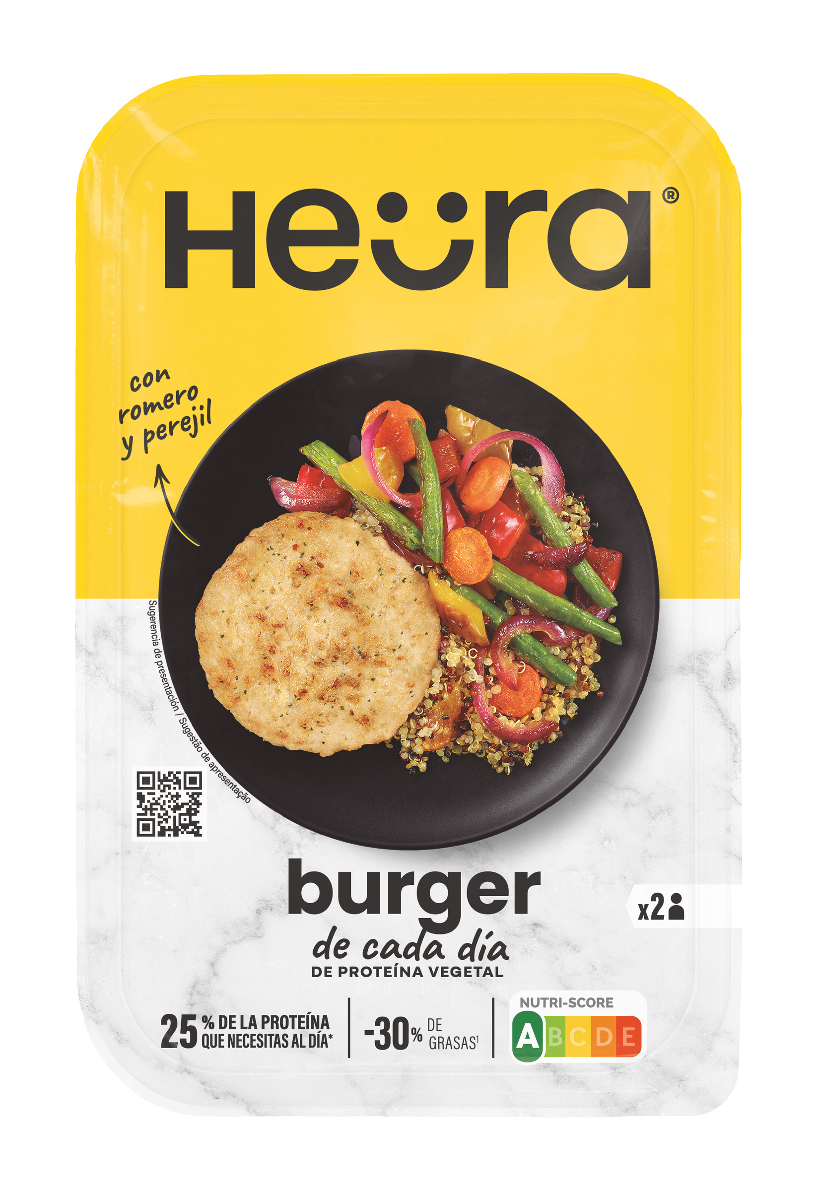 Burger vegetal con romero y perejil Heüra 180g