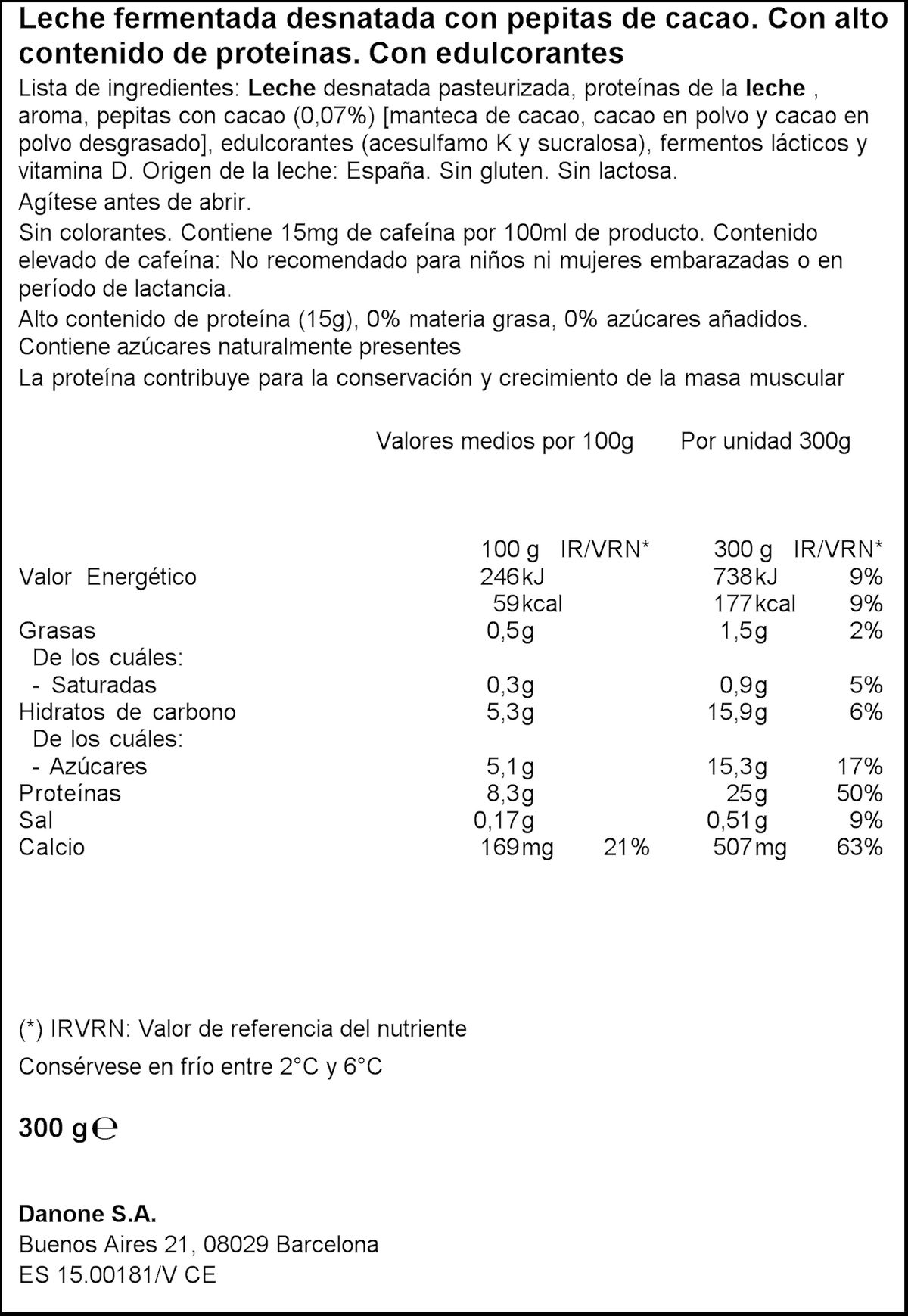 Yogur líquido proteínas Yopro 300g stracciatella