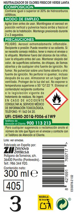 Neutralizador de olores Lanta 300ml