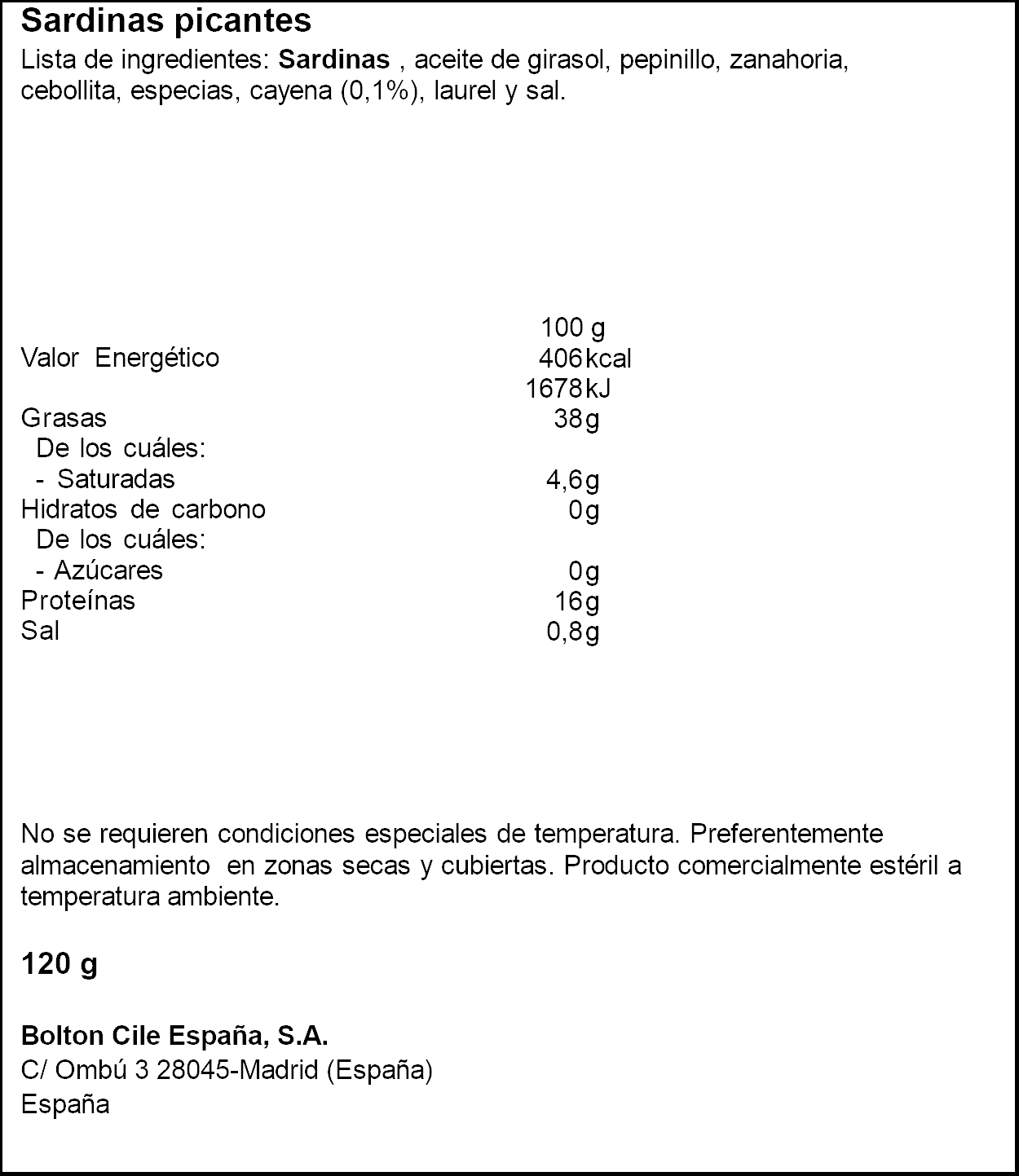 Sardinas picantes Cuca 85g