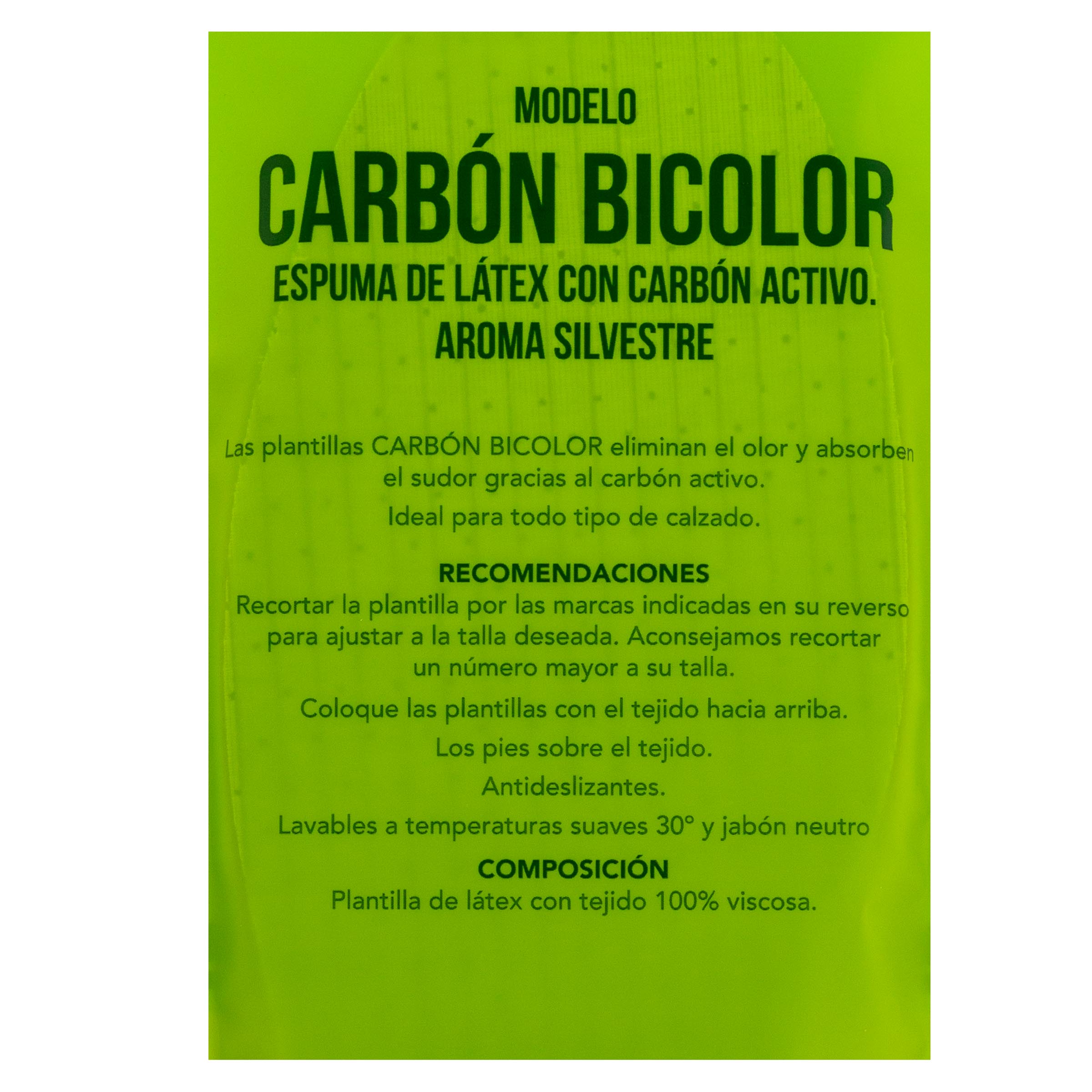 Plantilla modelo carbón bicolor Achuchonas 2x1 talla 33-45