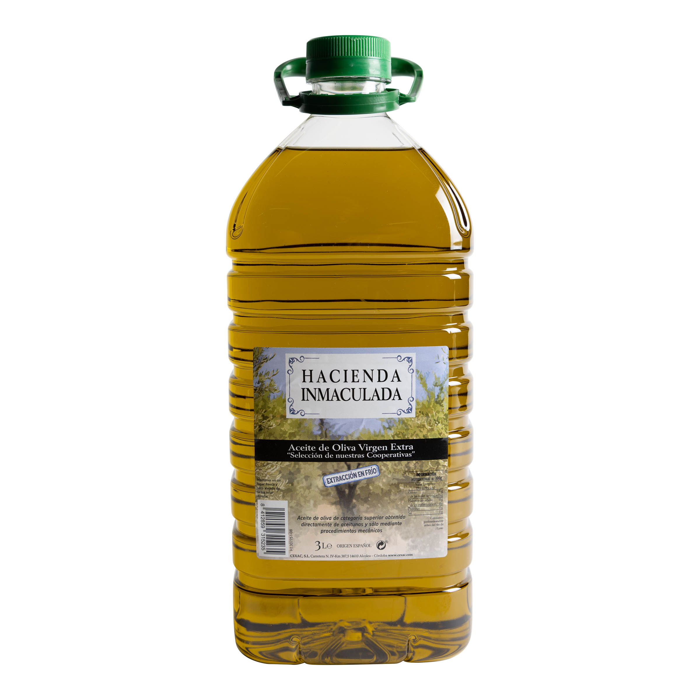 Acete Oliva Hacienda Inmaculada 3L Virgen Extra Extracción En Frío