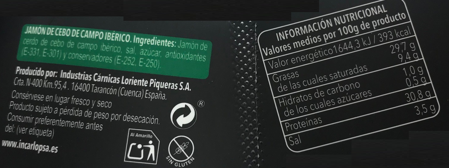 Paleta de cebo de campo 50% raza ibérica Lasencia AL CORTE