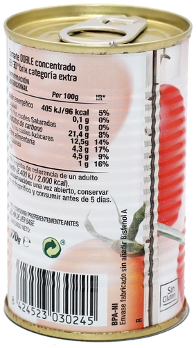 Tomate Hida bote 170g doble concentrado