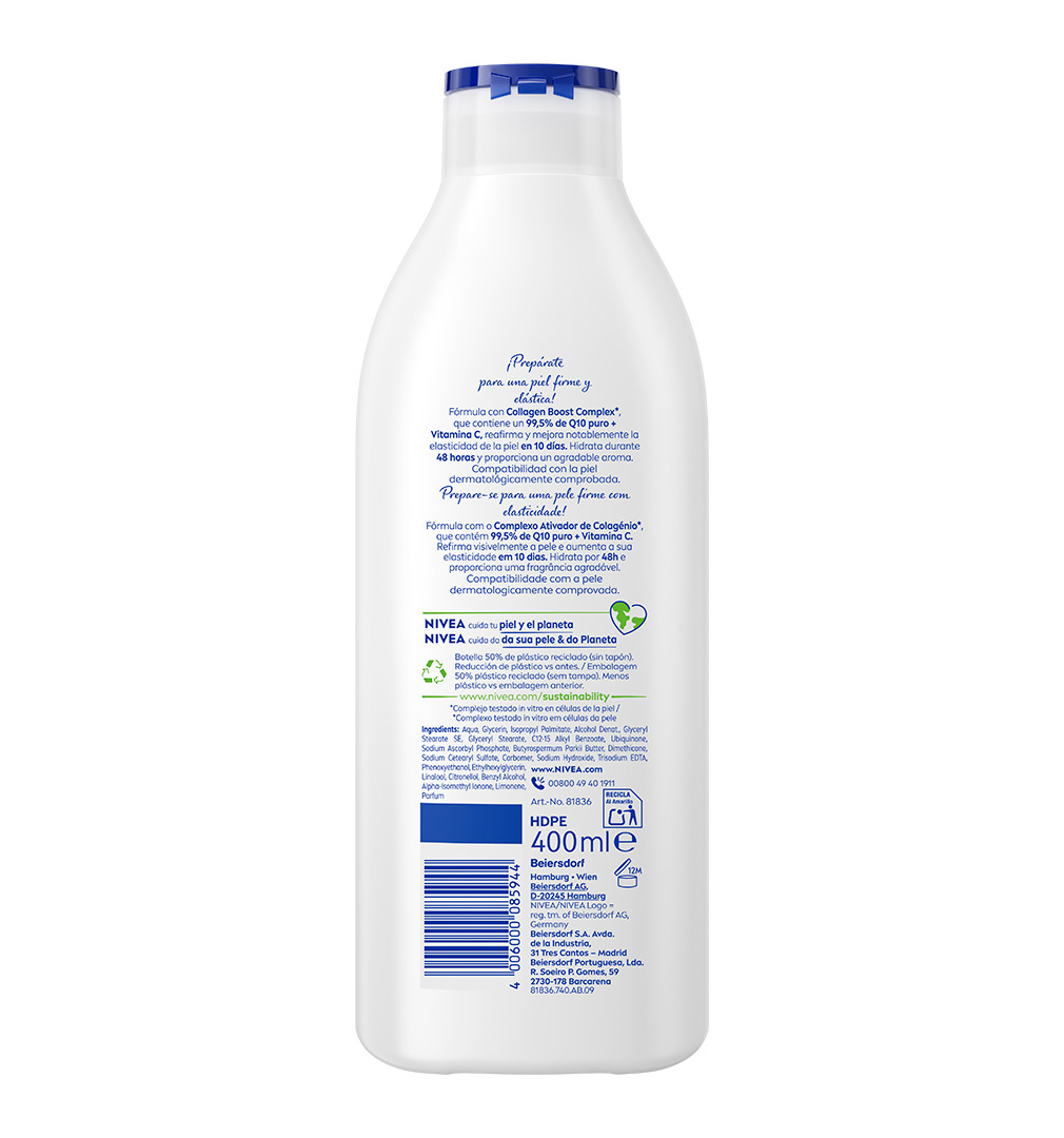 Nivea Milk Reafir.Q-10 S/S 400 | Feuchtigkeitscreme Mit Q10 | Für Strahlende Haut