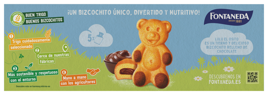 Bizcocho Lulu Fontaneda relleno de chocolate 5 uds