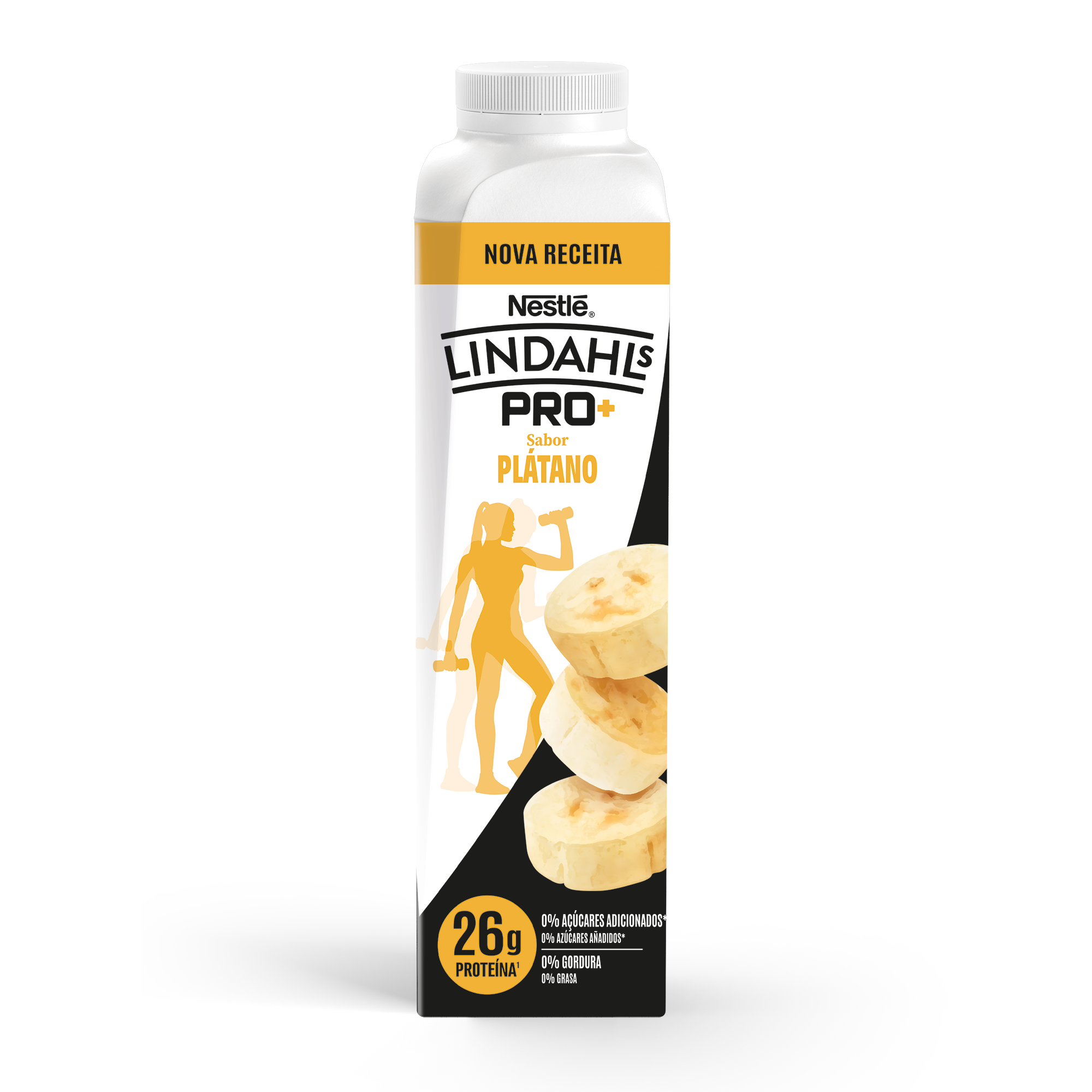 Bebida sabor plátano Lindahls Nestlé 345g pro+