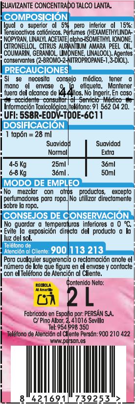 Suavizante Concentrado Lanta 80 Lavados Talco