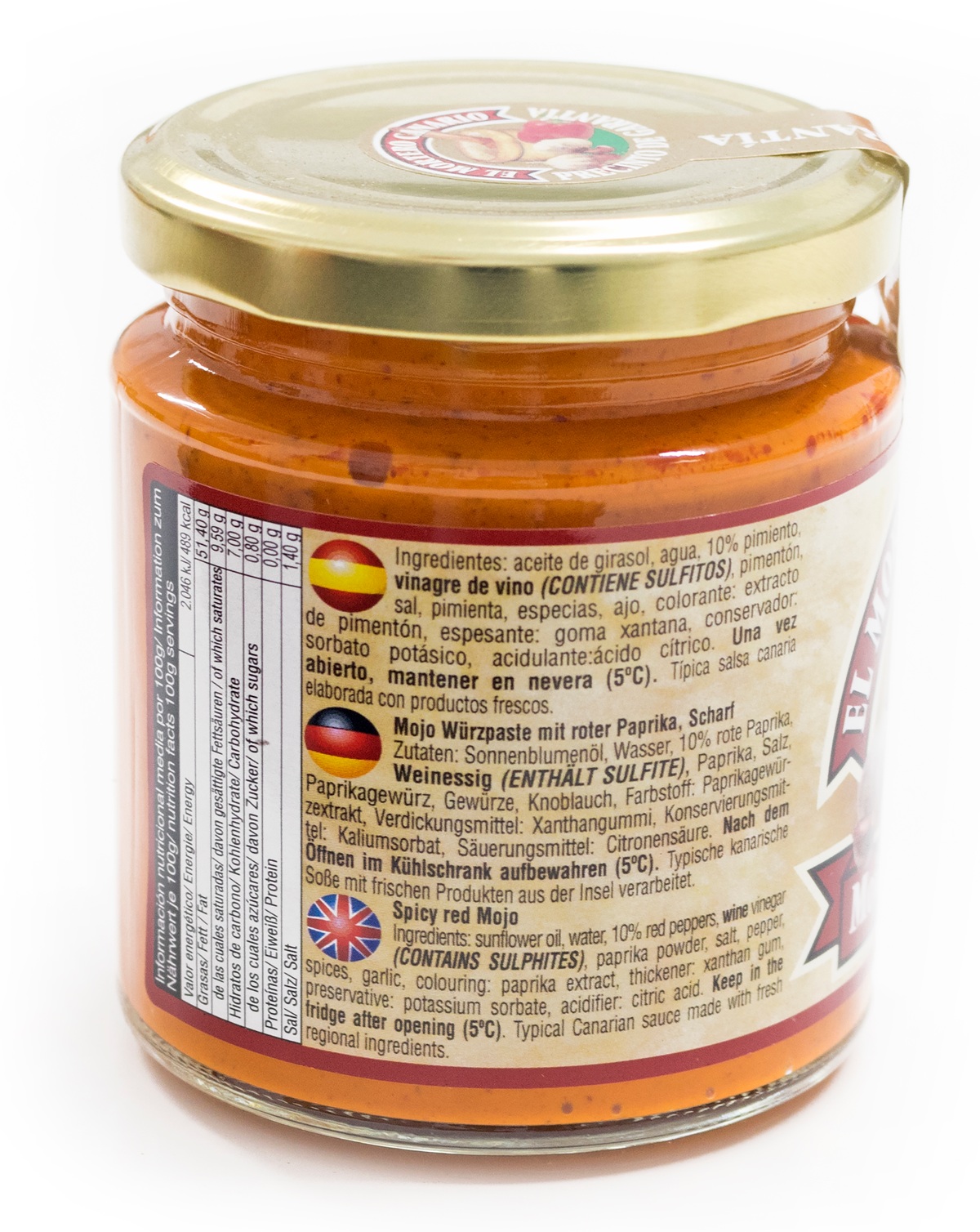 Salsa El Mortero Canario 200g mojo picón picante