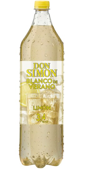 Vino blanco de verano con sabor a limón Don Simon 1,5l