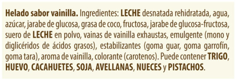 Helado vainilla Frigo 900ml