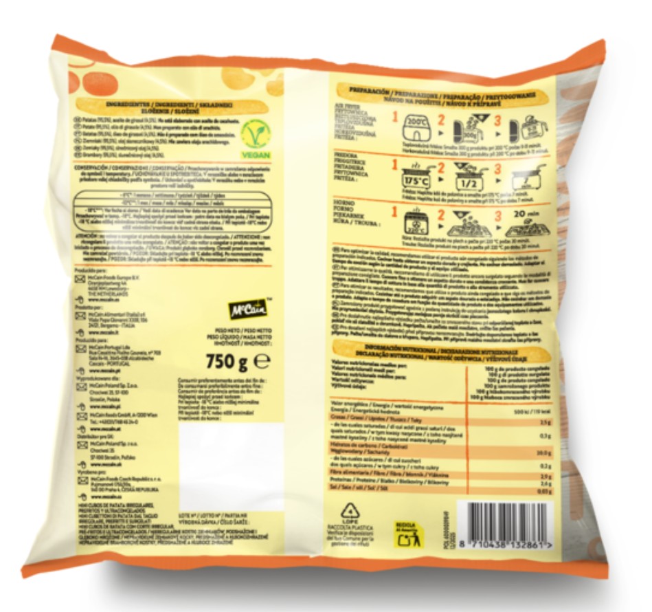 Patata mini con salsa bravas McCain 750 g