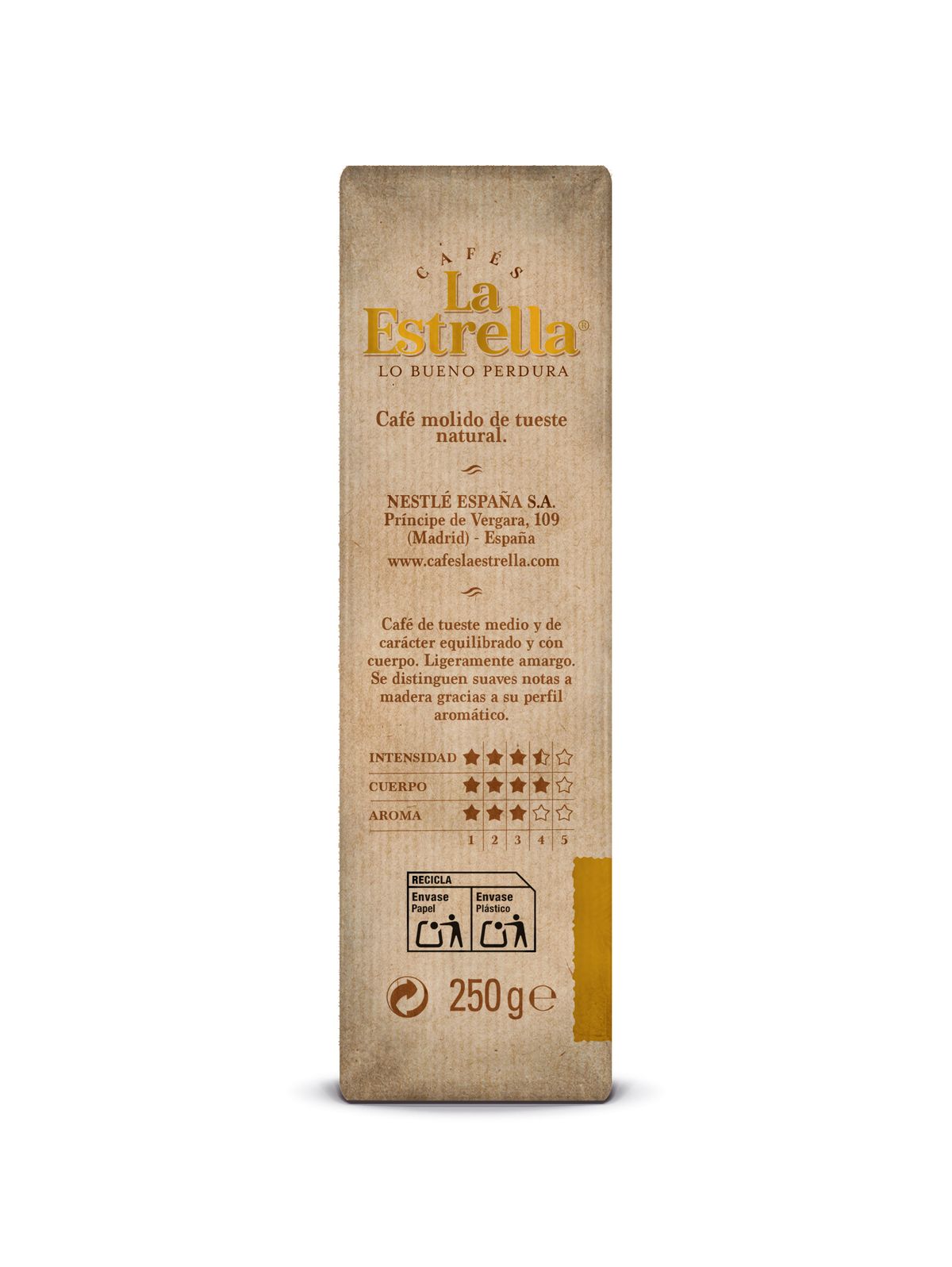 Café molido natural La Estrella 250g