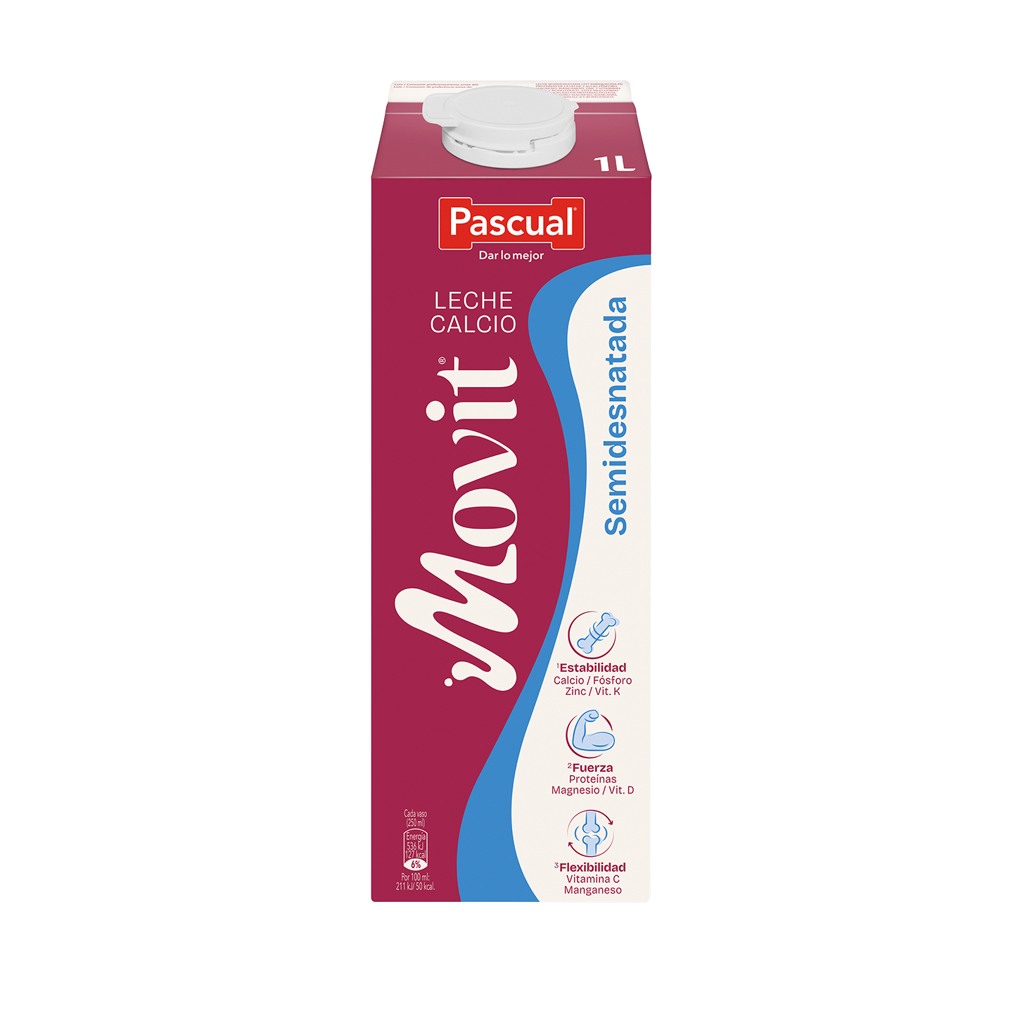 Leche Pascual calcio Movit 1l semidesnatada