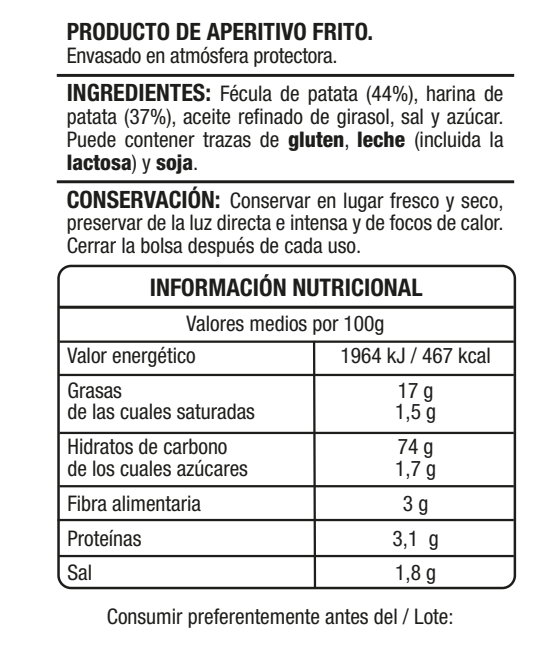 Snack de patata Alipende 125g