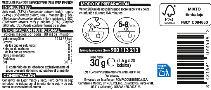 Infusión Alipende 20u digestiva