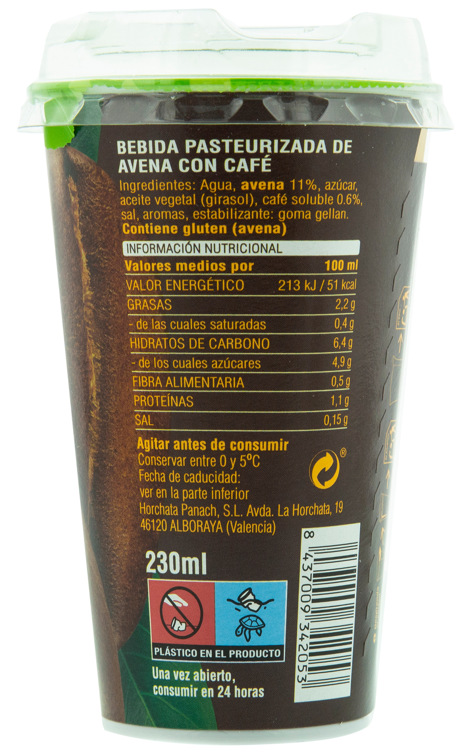 Bebida de avena con café La Ve Vivida 230 ml