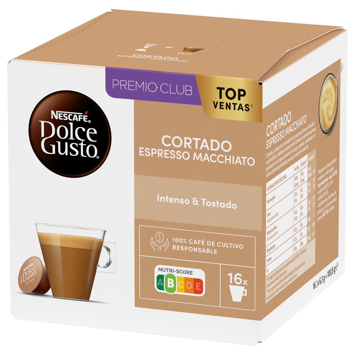 Café cortado macchiato Nescafé Dolce Gusto 16 cápsulas