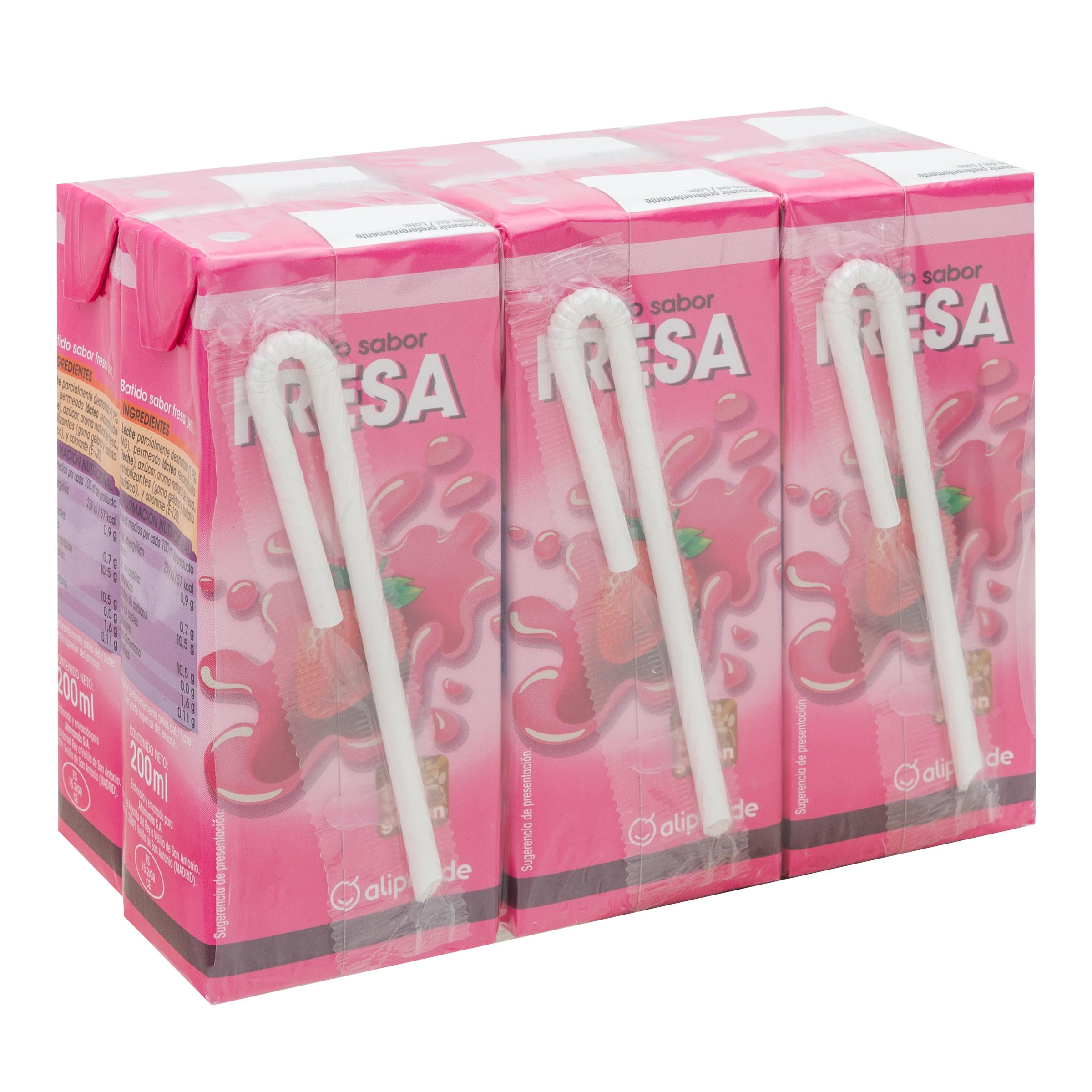 Batido Alipende pack 6 fresa 200ml