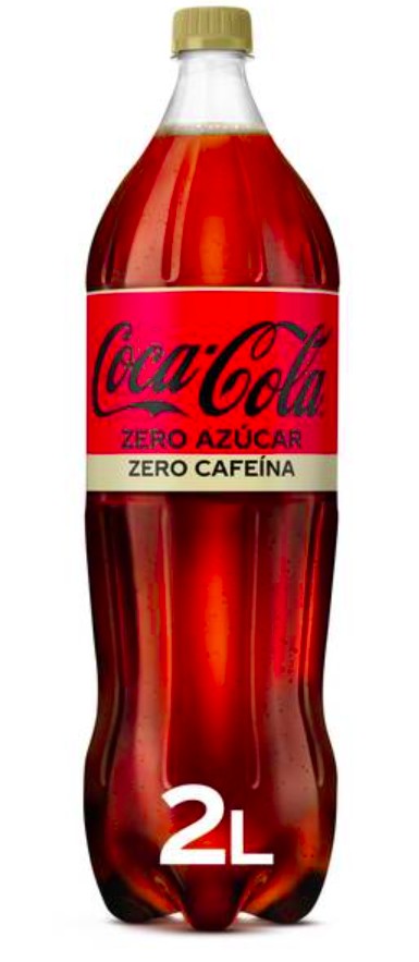 Refresco cola Coca-Cola botella 2l zero azúcar zero sin cafeína