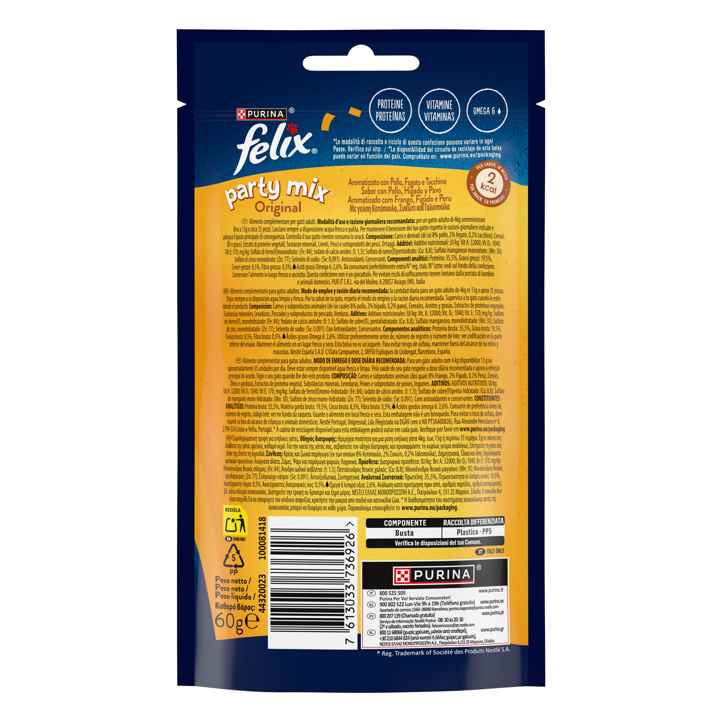 Snack gato Félix Pary Mix 60g
