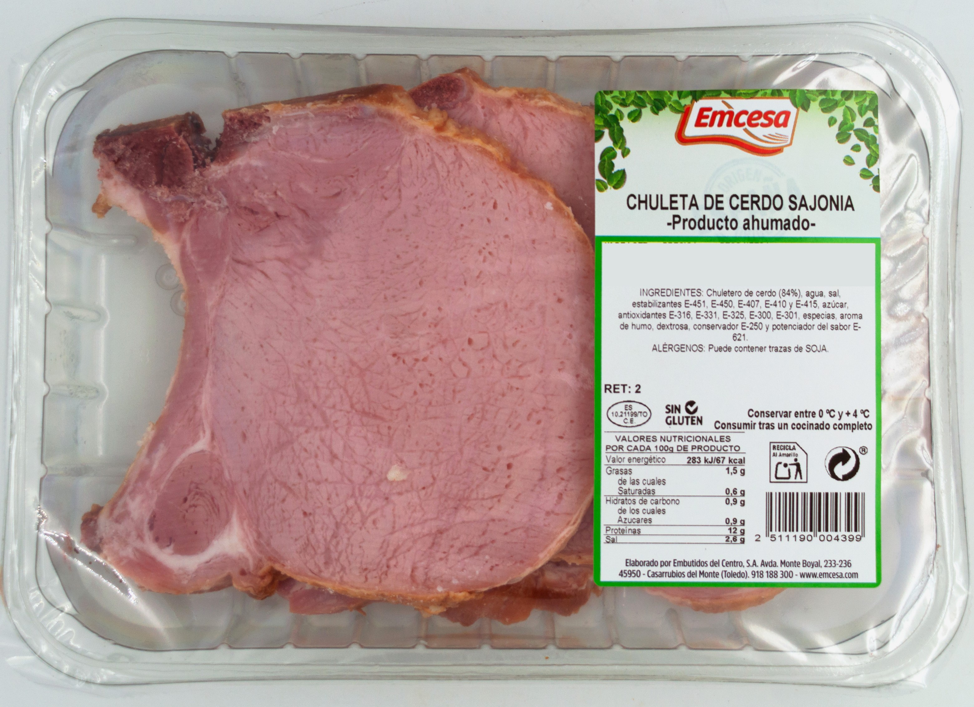 Chuleta de sajonia Emcesa 480g aproximadamente