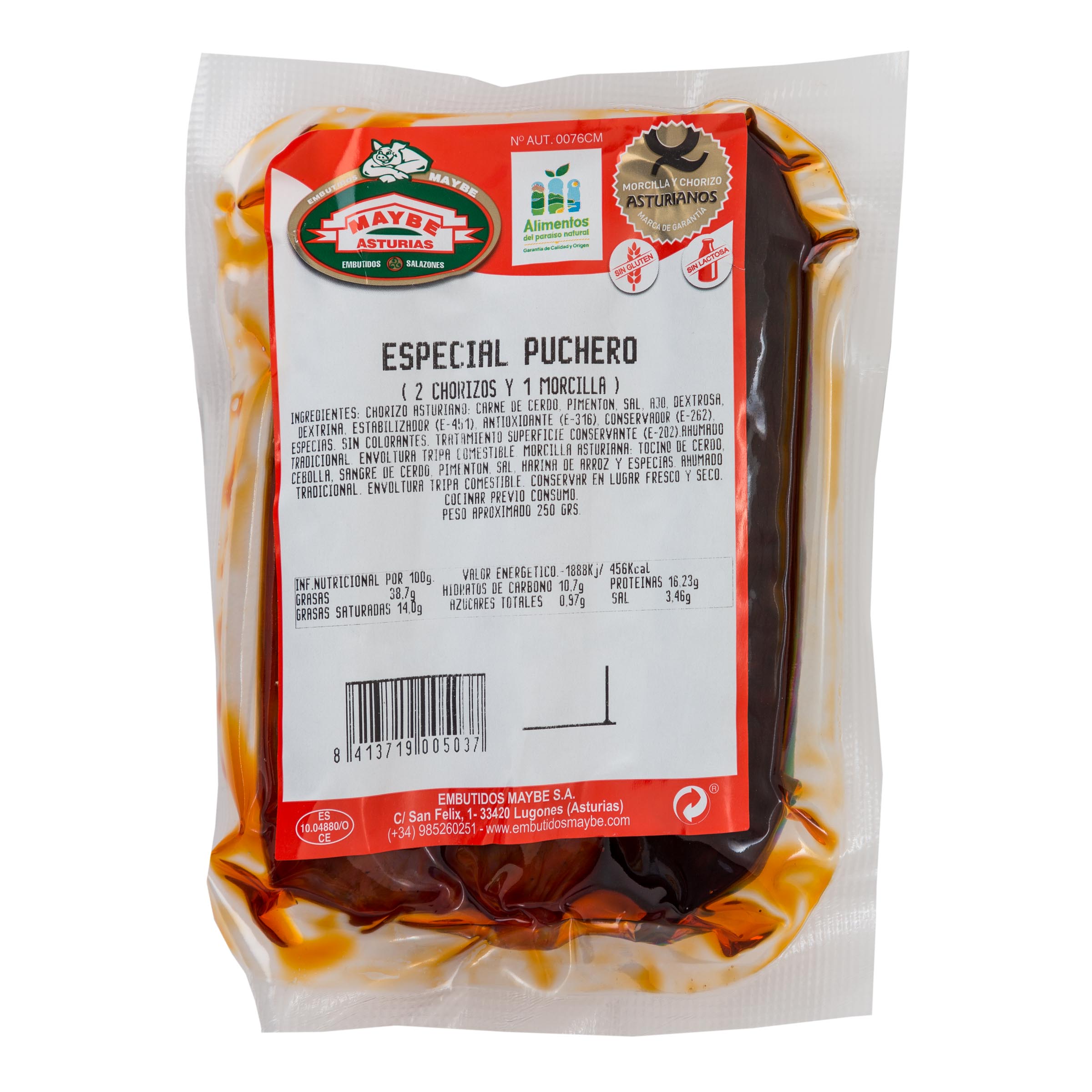 Especial puchero con dos chorizos y una morcilla Maybe 250g