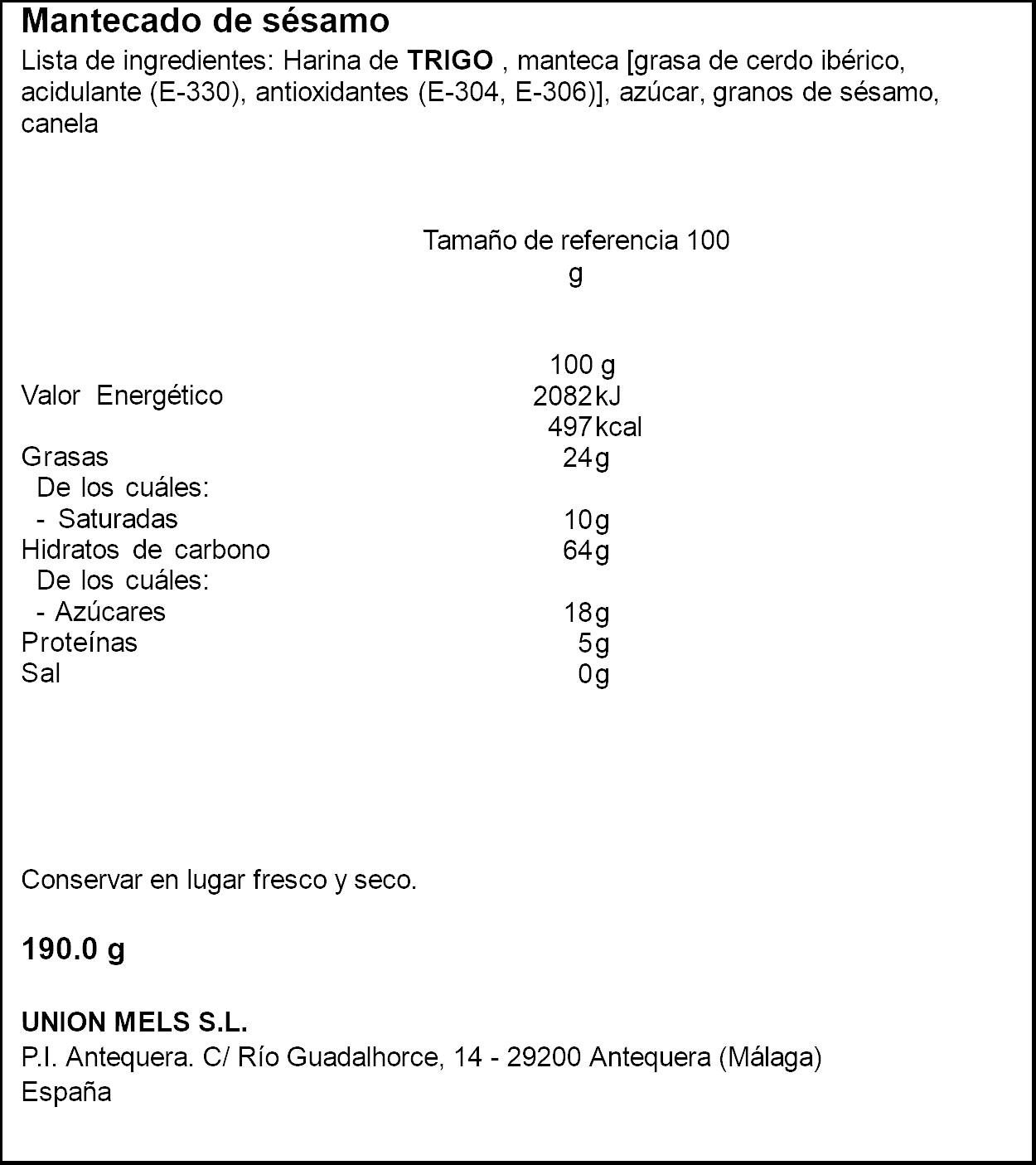 Mantecados de sésamo Flor de Antequera 190g