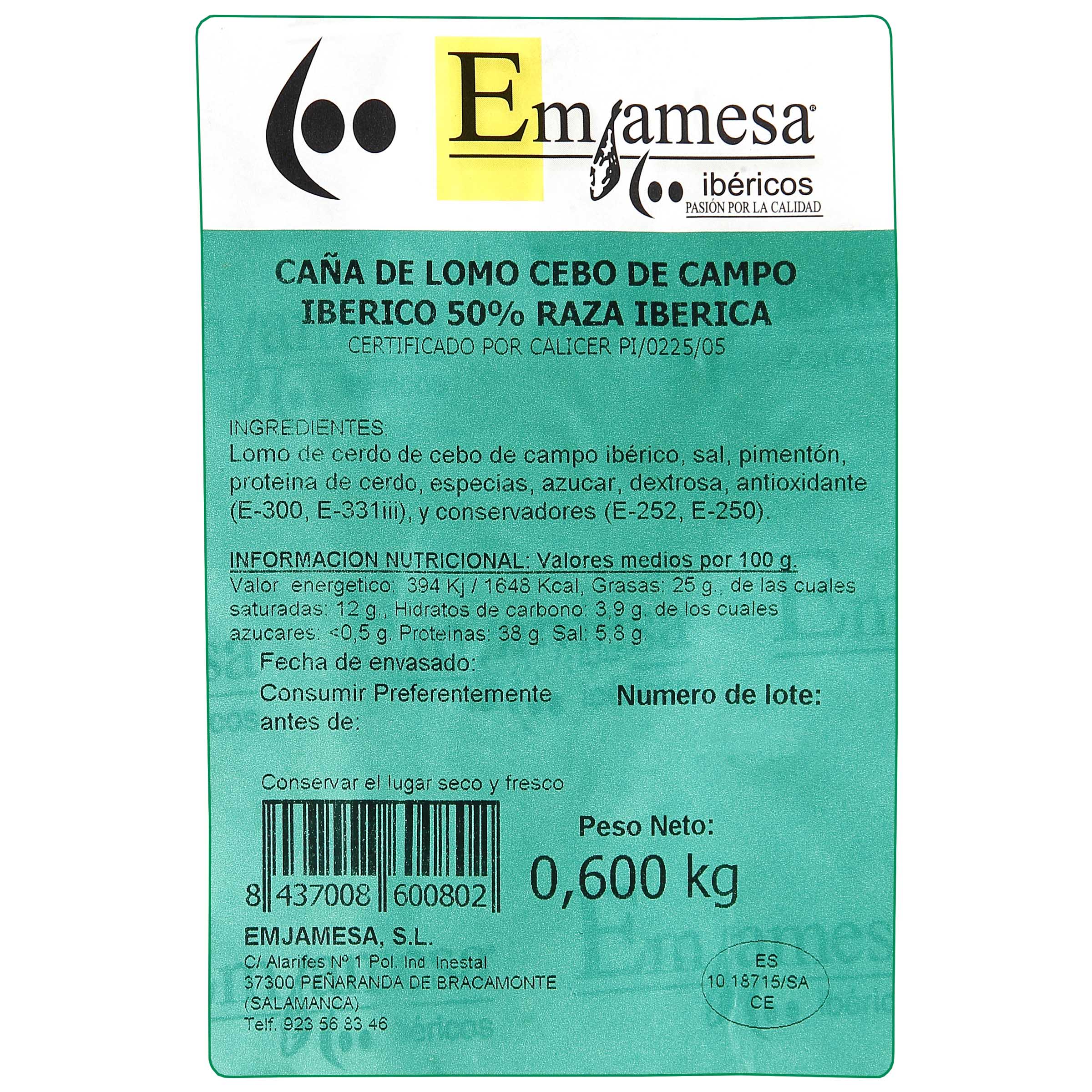 Lomo cebo 50% ibérico Emjamesa Al corte